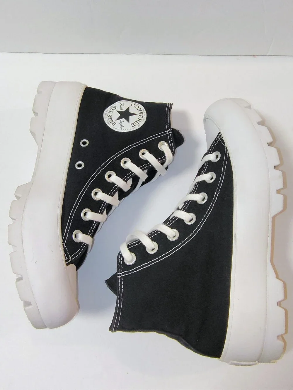 Converse Chuck Taylor All Star Hi Lugged 'Black' Platform Canvas Sneakers 7